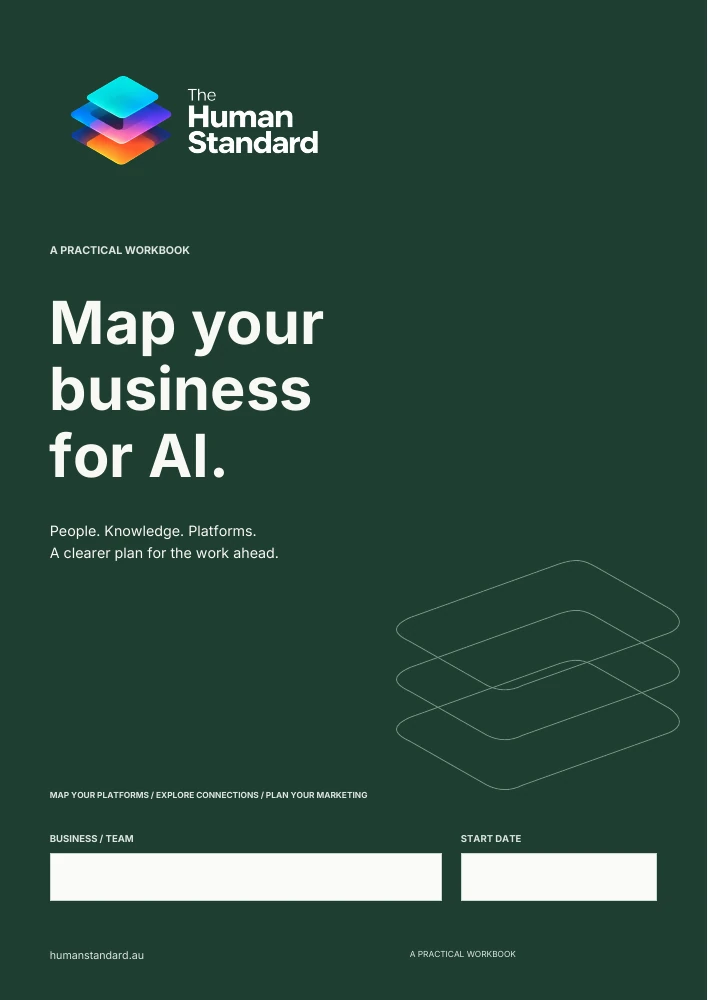 Cover of the Map your business for AI workbook